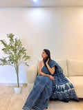 Indigo Cotton Saree