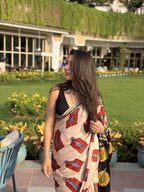 Laal Afsana  Modal Silk Saree