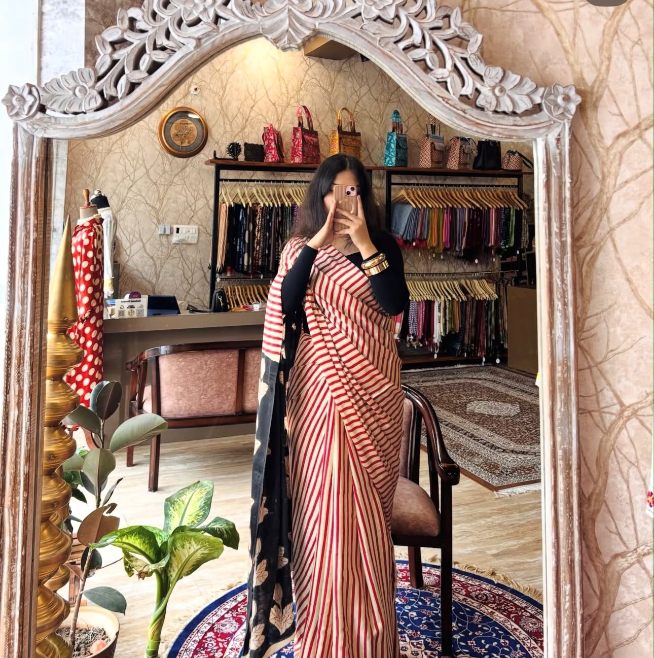 Laal Mehkaar Modal Silk Saree