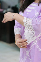 Lavender Fizz Embroidered Kurta Set